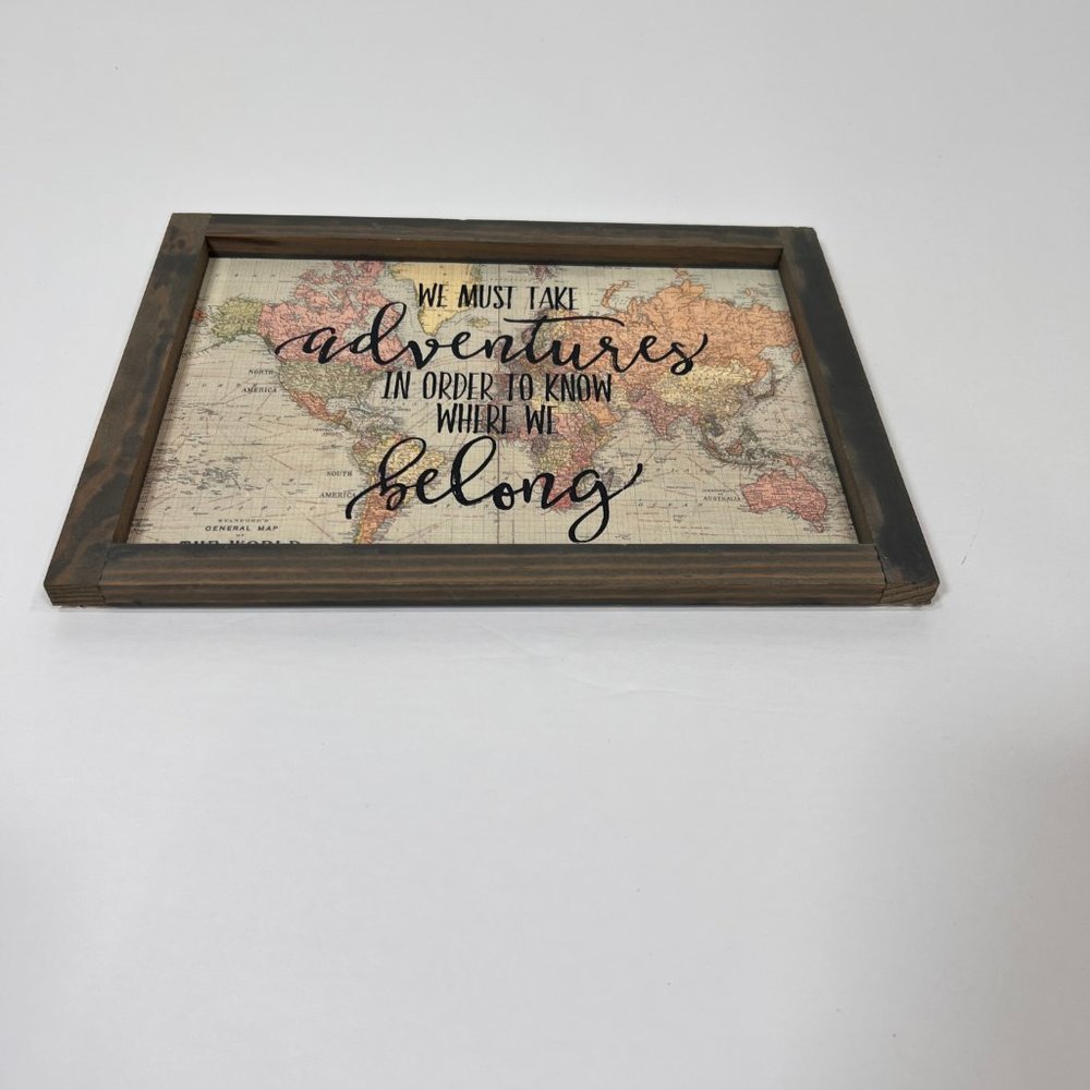 Rustic Style Adventures/Map Quote Wall Decor - Picture 2 of 3